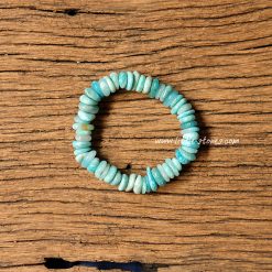 Amazonite - Amazonsite, xanh aquamarine, sọc trắng Hình dạng đồng xu có đường kính khoảng 10 mm