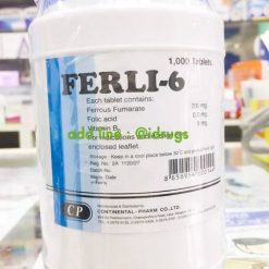 Ferli-6 (Ferric-SIX) Chất bổ sung sắt để duy trì máu (1000 viên / chai)