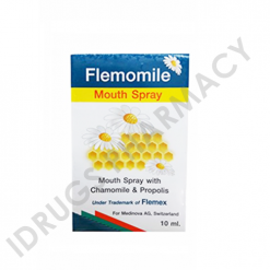 Flemomile (Flemom Mind) làm giảm kích ứng trong cổ họng. Kháng khuẩn trong họng và miệng Giúp hết hôi miệng 10 ml.