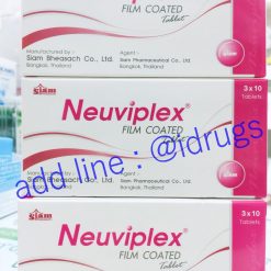 Neuviplex (30 viên / hộp) làm giảm bệnh thần kinh ngoại biên. Giúp công việc của hệ thống thần kinh và não Ngăn ngừa bệnh beriberi do thiếu vitamin B