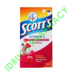 Hương vị hỗn hợp Beries Vitamin C của Scott Tăng cường khả năng miễn dịch, hương vị thơm ngon, dễ ăn (20 miếng / hộp)
