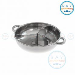 Nồi lẩu shabu inox 3 ngăn (không nắp)