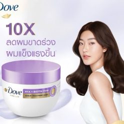Mặt nạ điều trị huyết thanh Dove Dove Hya + Biotin Strong 220 ml. Giảm rụng tóc, tóc chắc khỏe