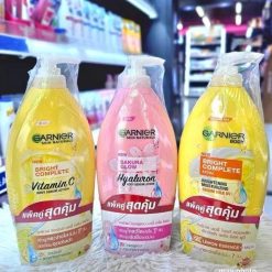 Sữa dưỡng thể Garnier Body Bright Complete Brightening Repairing Serum Milk UV 400 ml. combo 2